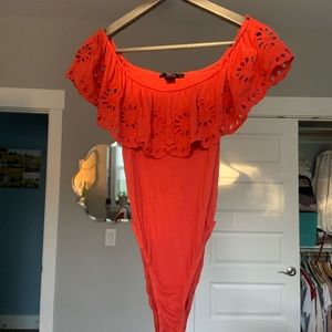 Forever 21 orange off the shoulder top